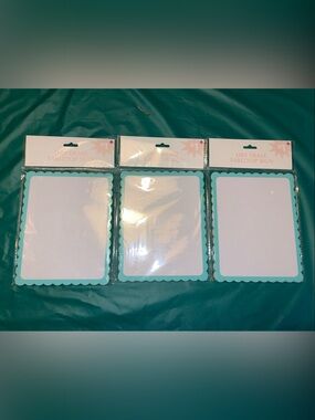 Scalloped Edge Dry Erase Tabletop Signs - Teal (Home Party Supplies)